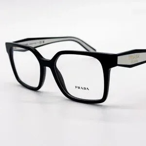 NEW PRADA PRB03V 16K1O1 EYEGLASSES WOMEN BLACK EYEWEAR VPR B03 16K1O1 PR B03V Prada Glasses 16K1O1 Black - eye-oo.com main image 3
